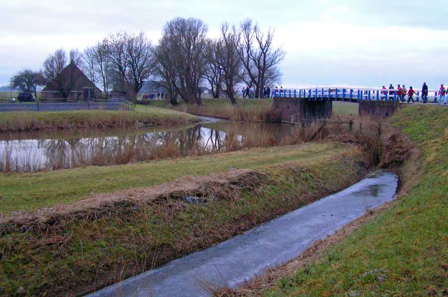 Tussen Skrins en Skrok wandeltocht vanuit Winsum (Fr.) met de FLAL op zaterdag 7 februari 2009.