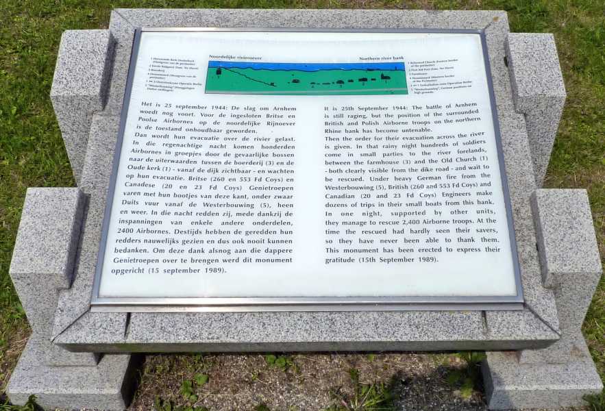 

monument voor de Canadese Engeneers langs de Drielse Rijndijk.