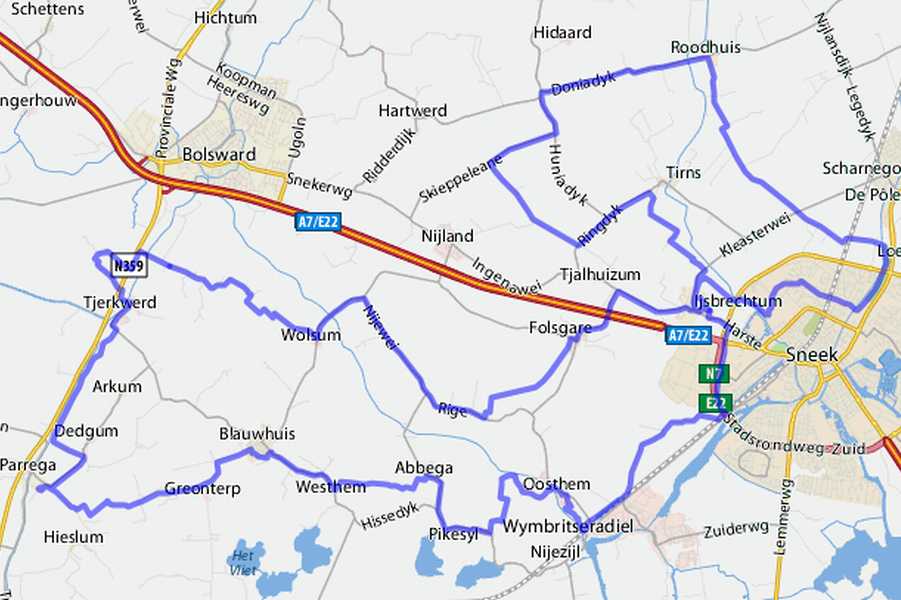 

ingetekende route