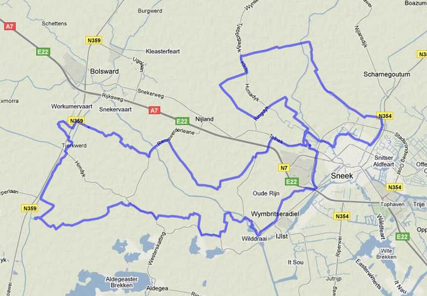 

ingetekende route